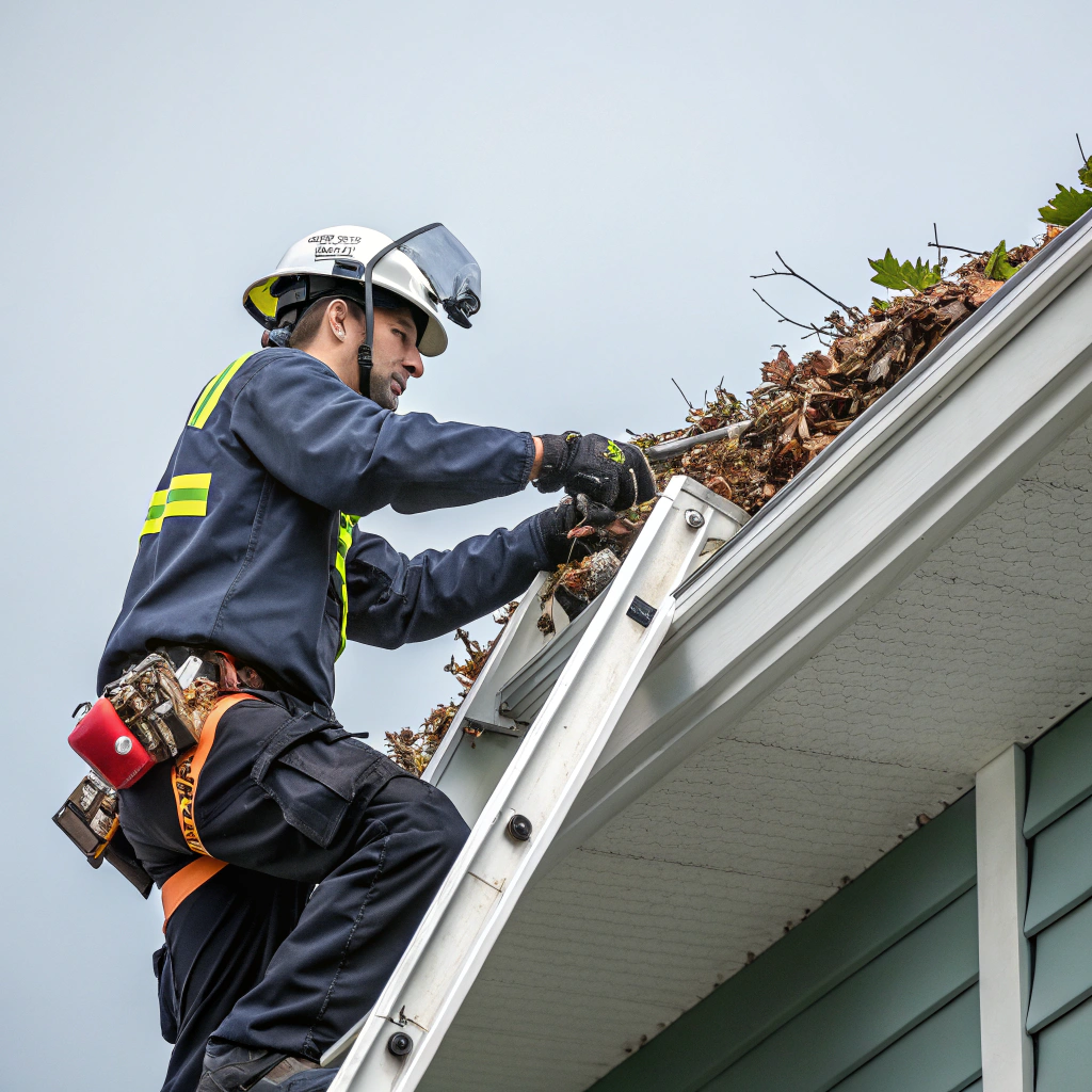 Professional gutter debris removal