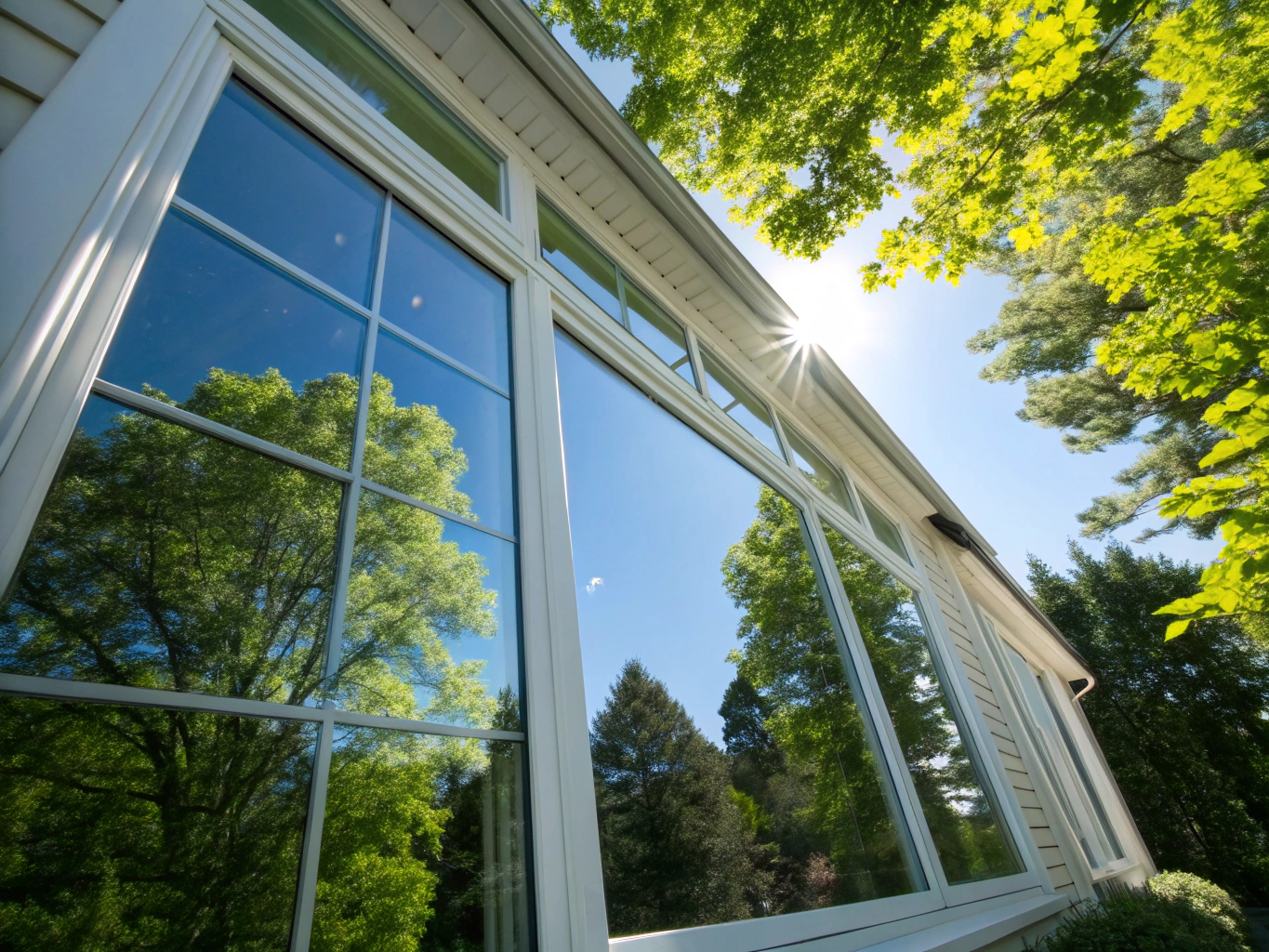 Spotless windows after professional cleaning