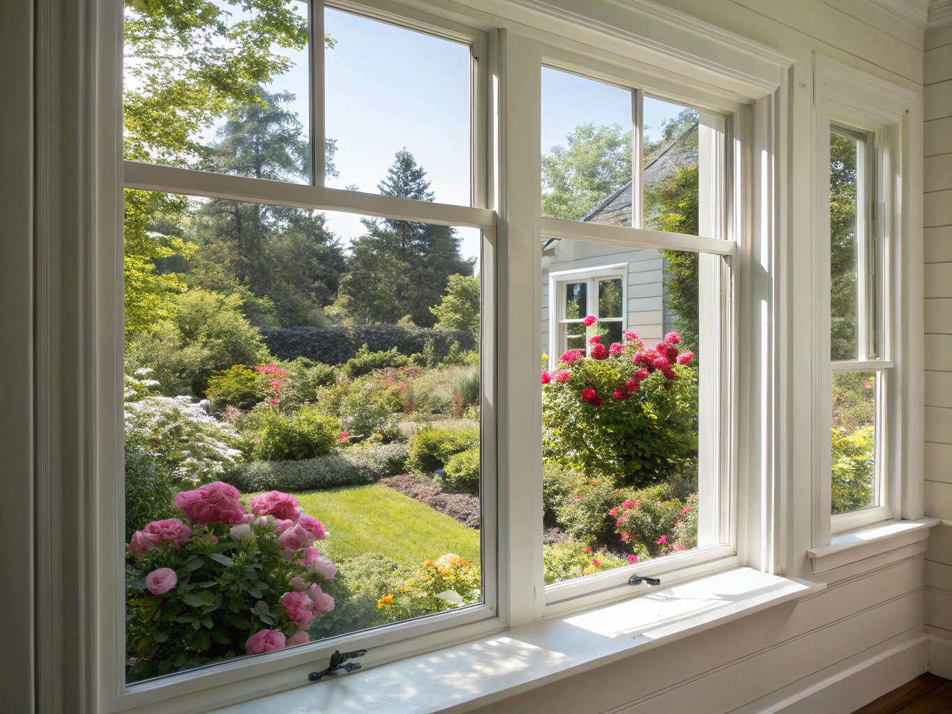 View through clean window